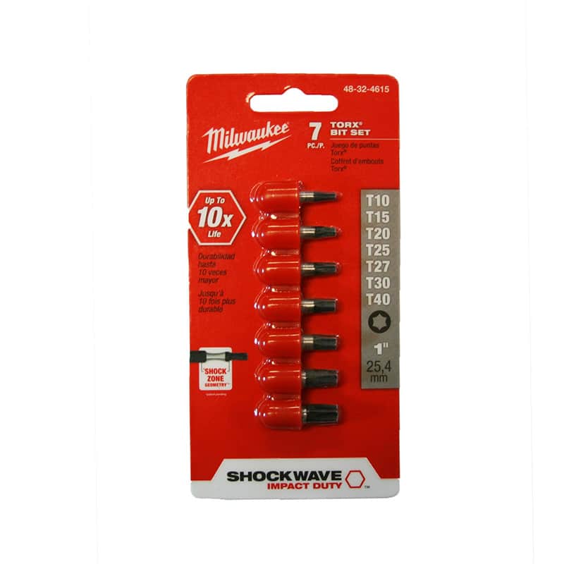 Milwaukee® Tool SHOCKWAVE™ TORX® Insert Bit Set (7 Piece