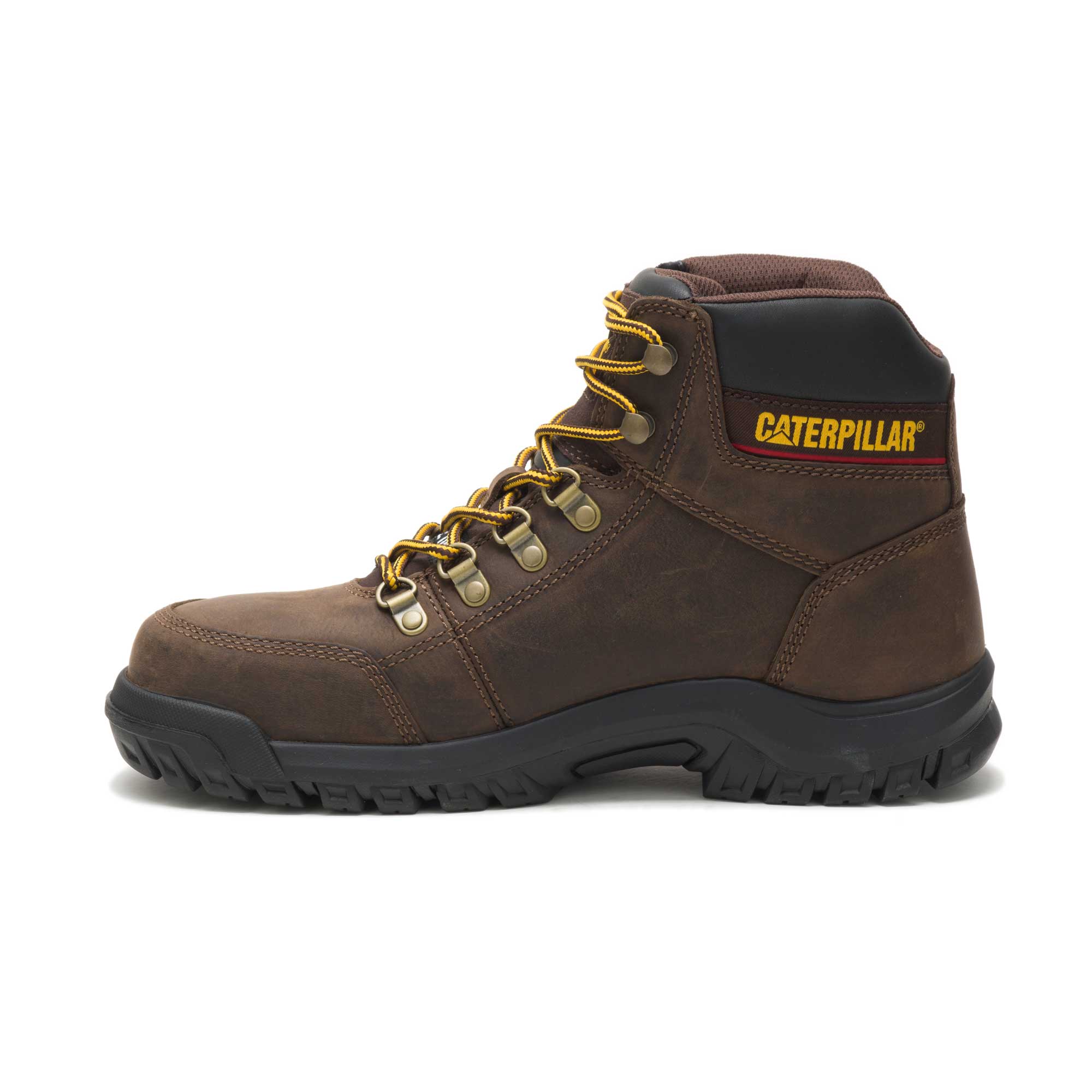 Caterpillar Men's Outline Soft-Toe Work Boot - Seal Brown, 8 View 2 of 6