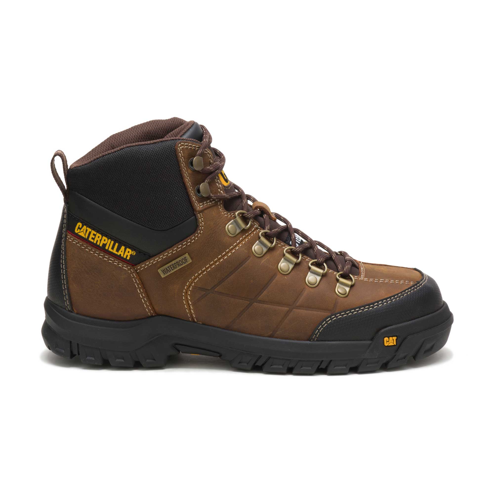 Caterpillar Men's Threshold WP Soft-Toe Work Boot - Brown, 8