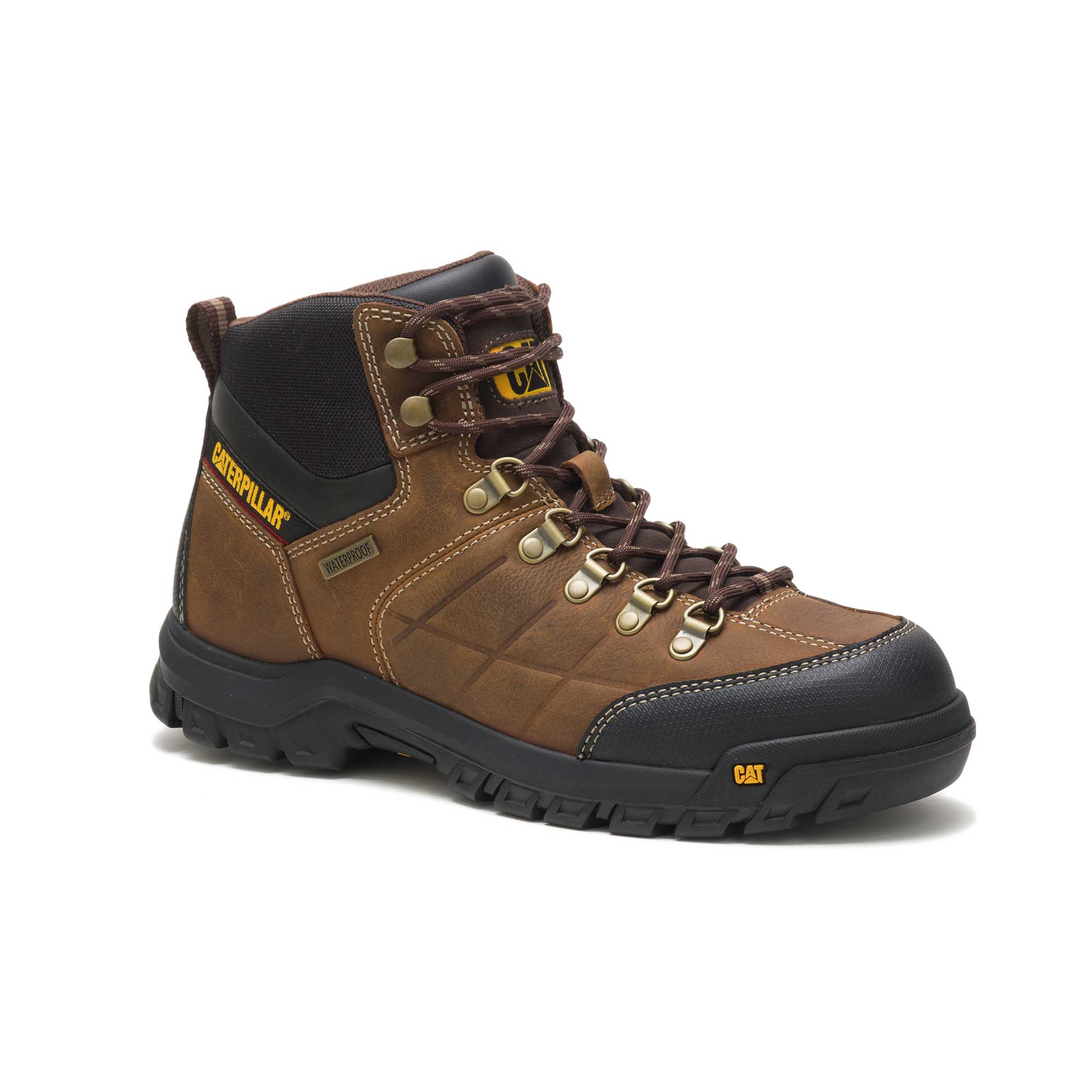 Caterpillar Footwear Men's Threshold Waterproof Soft-Toe Boot - Real Brown, 7.5 View 1 of 3