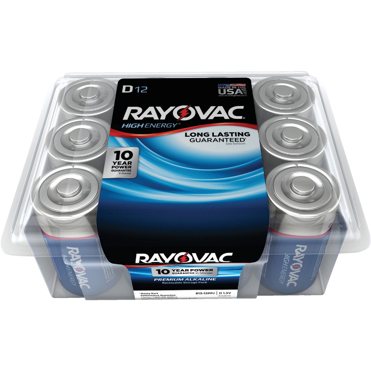Rayovac® High Energy D Alkaline Battery (12-Pack) - 0000000863