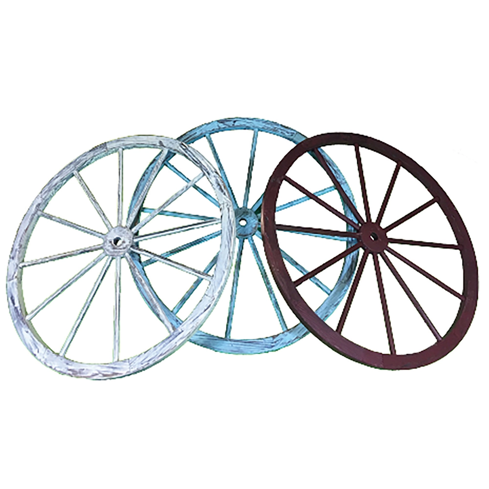 Backyard Expressions Colored Wagon Wheel, 23
