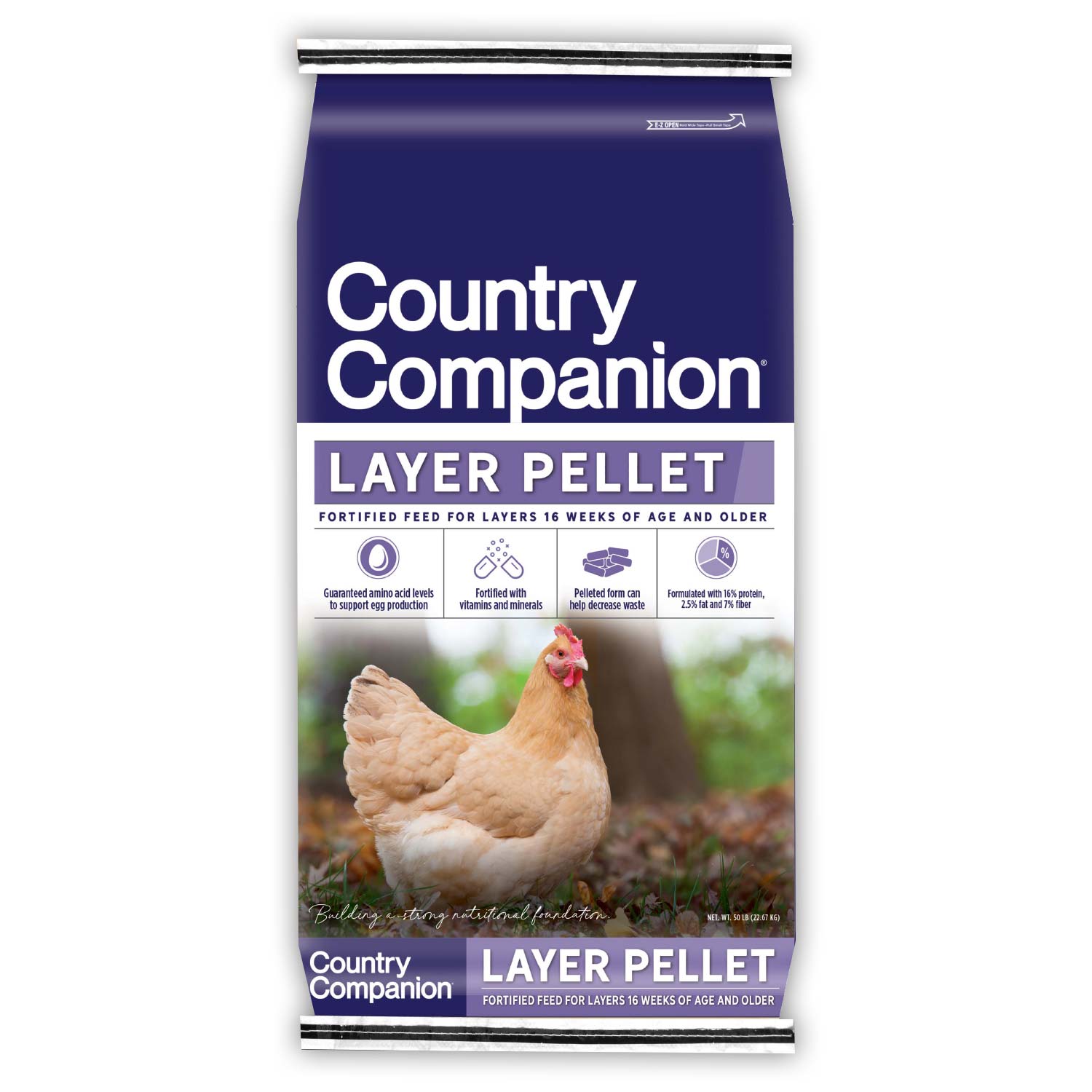 Country Companion Layer Pellet Feed, 50 lbs. Bag