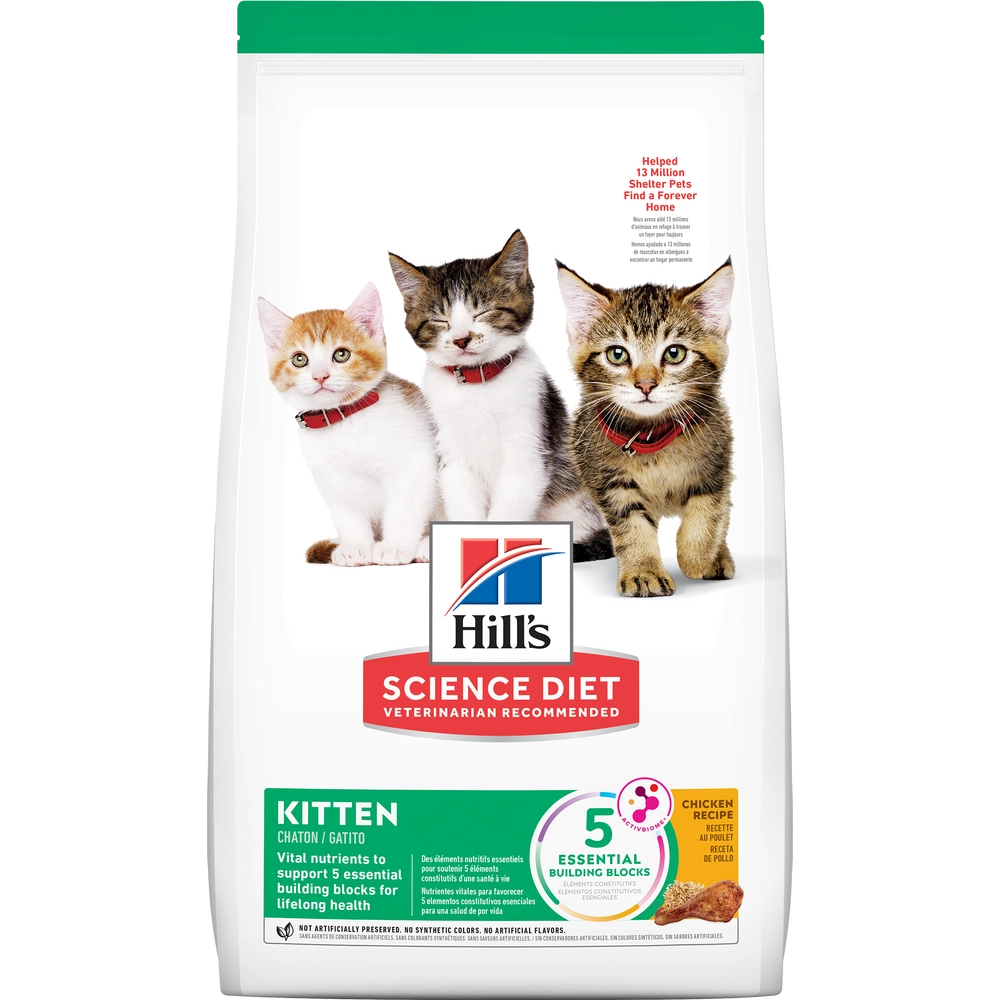 Hill's Science Diet Kitten Chicken Recipe Dry Cat Food, lb bag
