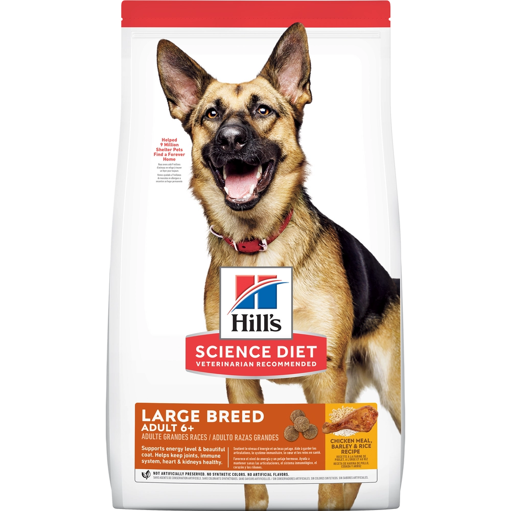 Hill's Science Diet Senior 6+ Large Breed Chicken Meal, Barley