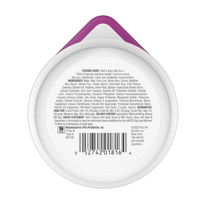 Hill's Science Diet Adult Small & Mini Canned Dog Food, Savory