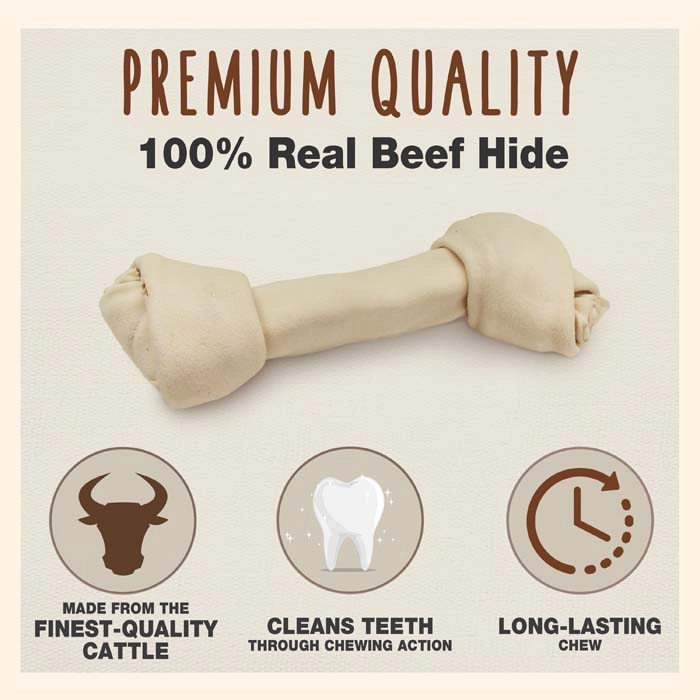 Cadet® Beef Hide Knotted Dog Chews Individually Wrapped, approx