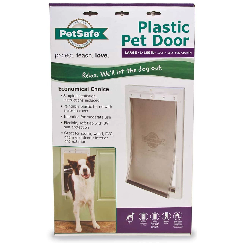 PetSafe® Plastic Pet Door - Premium White, Large - 0000000697