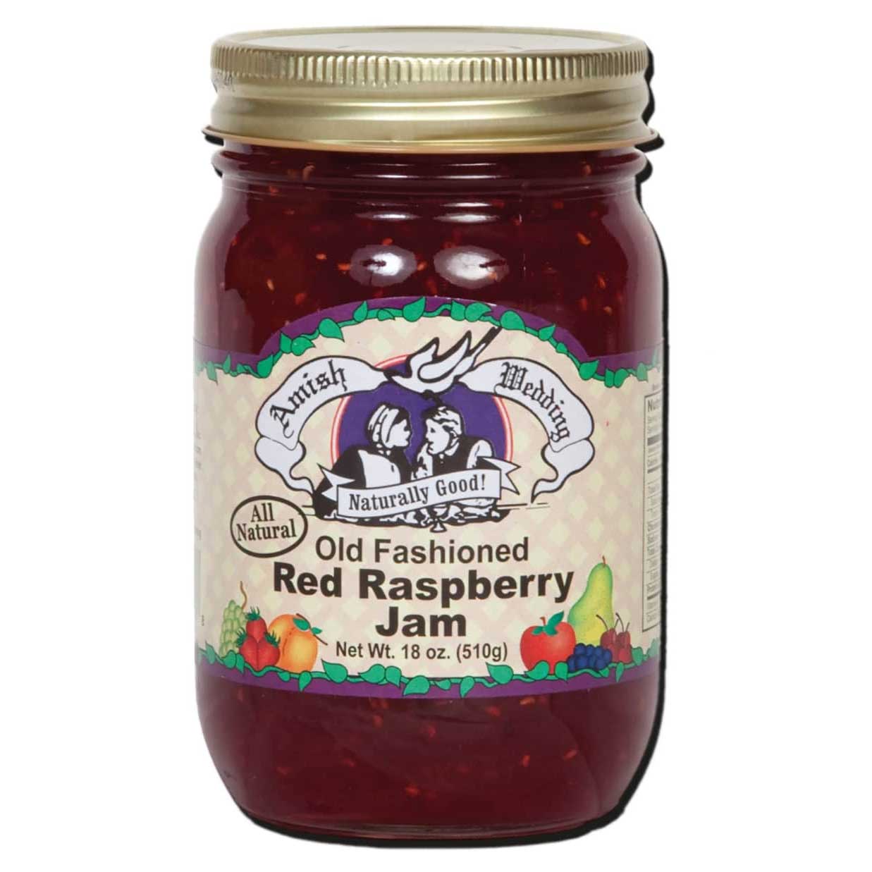 Amish Wedding Red Raspberry Jam, 18 oz.