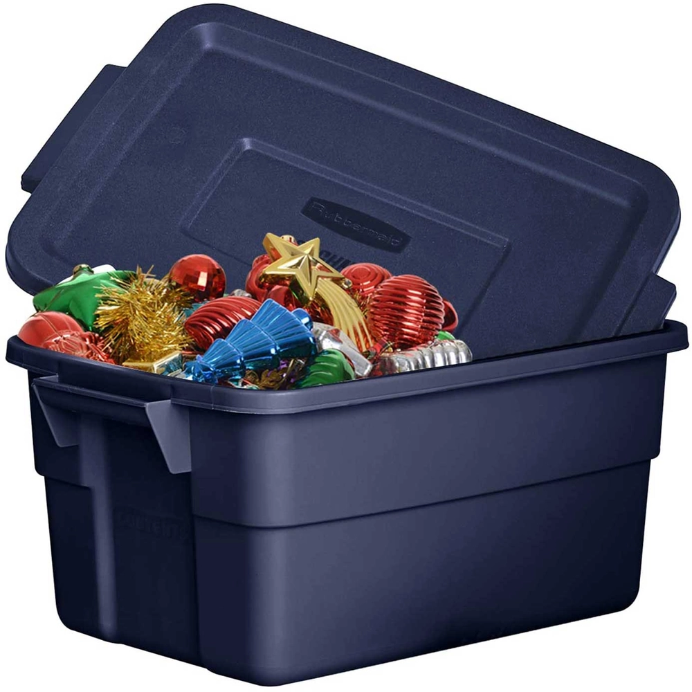 Lid 31 Gallon Tote Storage Bins Rubbermaid Roughneck 53l