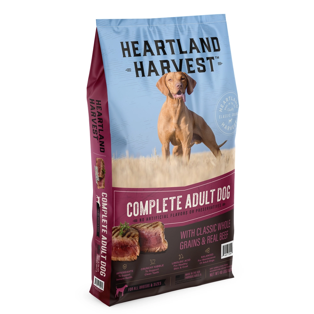 HEARTLAND HARVEST™ Complete Adult Dog with Classic Whole Grains Real  Beef, 40