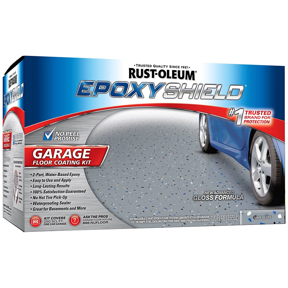 Rust-Oleum® EPOXYSHIELD® Garage Floor Coating Kit -Gray Gloss