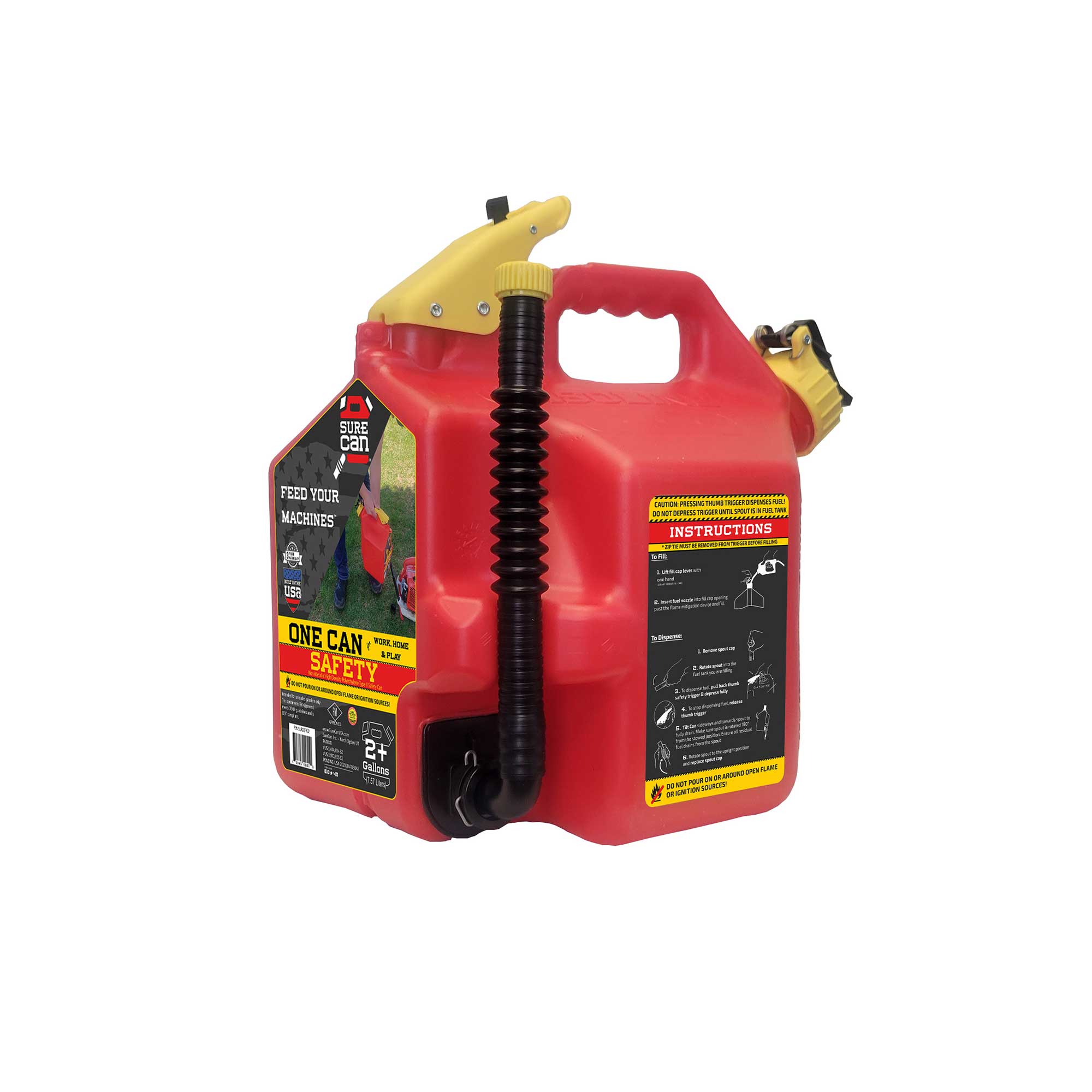 SureCan Type II Safety Gasoline Fuel Can, 2.2 gal. - 0000000728