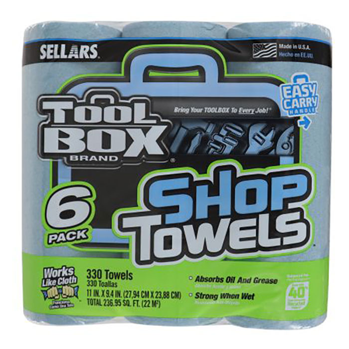 TooLBOX® Sellars Shop Towels, 6-Pack