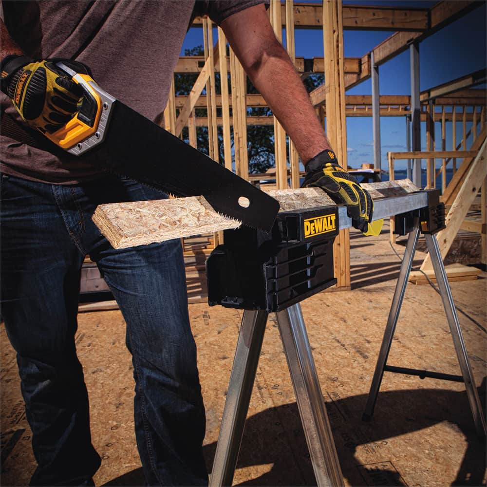 DEWALT 32 In. L Metal Folding Sawhorse, 2000 Lb. Capacity View 4 of 6