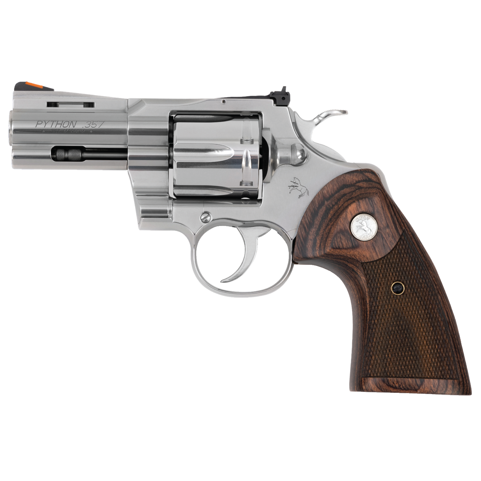 Python Gun Colt Python Stainless Revolver, .357 MAG 4.25