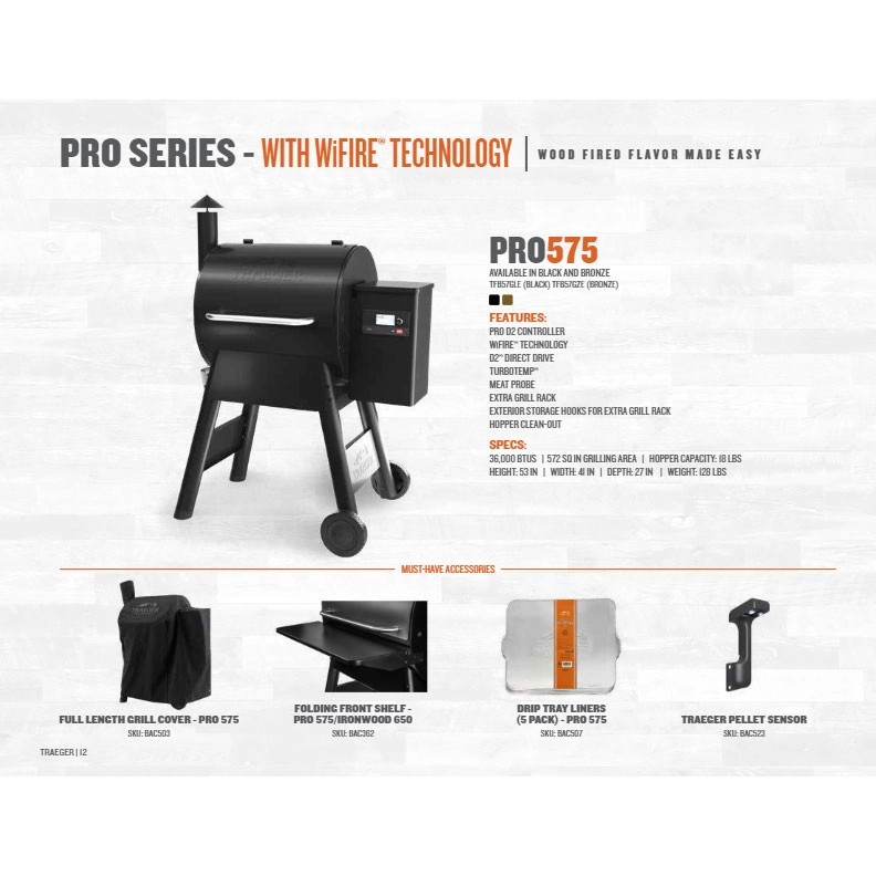 Traeger® Pro 575 Pellet Grill TFB57GLE 0000007931 Runnings