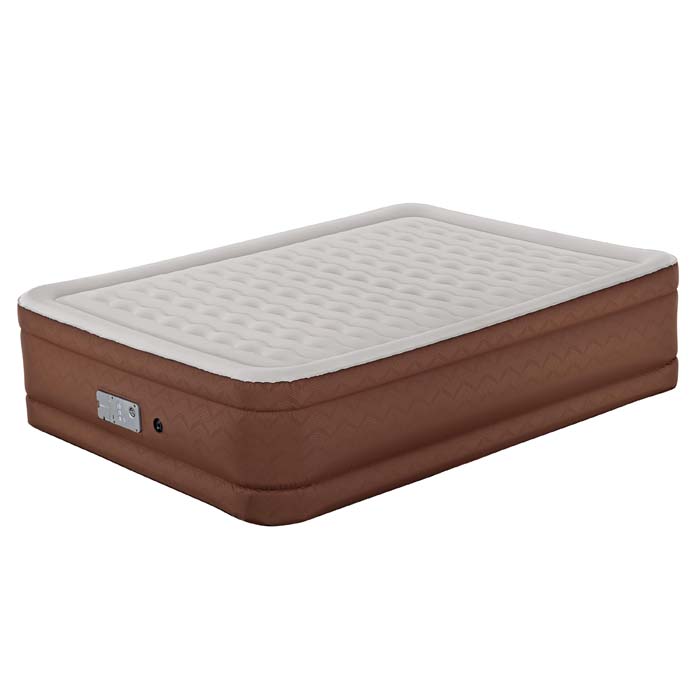 BESTWAY® AlwayzAire Tough Guard Air Mattress Queen 20" with Built-in Comfort Choice Dual Pump and Antimicrobial Coating