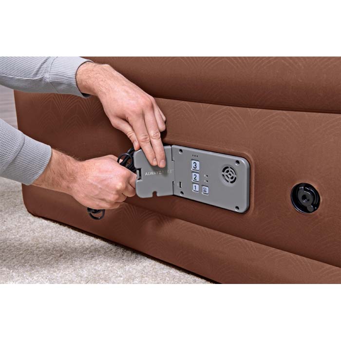 BESTWAY® AlwayzAire Tough Guard Air Mattress Queen 20" with Built-in Comfort Choice Dual Pump and Antimicrobial Coating View 3 of 4