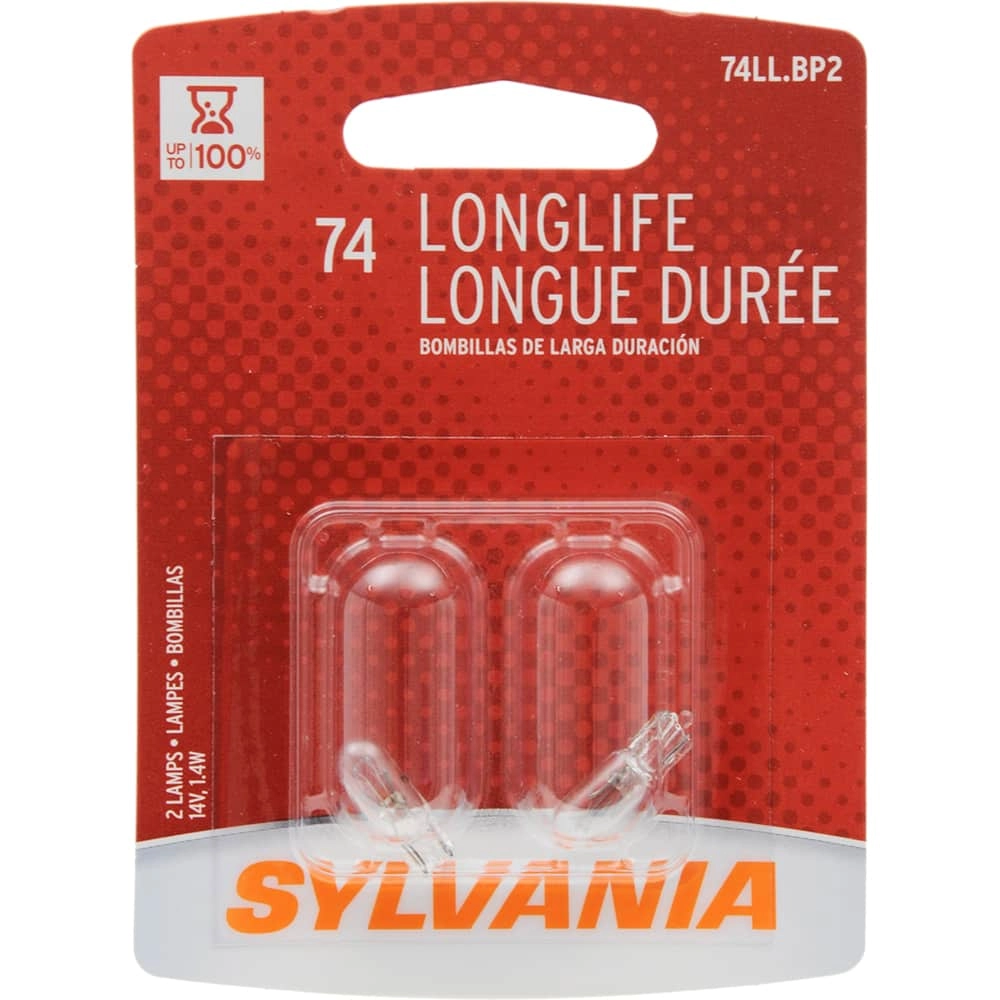 SYLVANIA Long Life Miniature Bulb 74 (2 Pack) - 0000000819 - Runnings