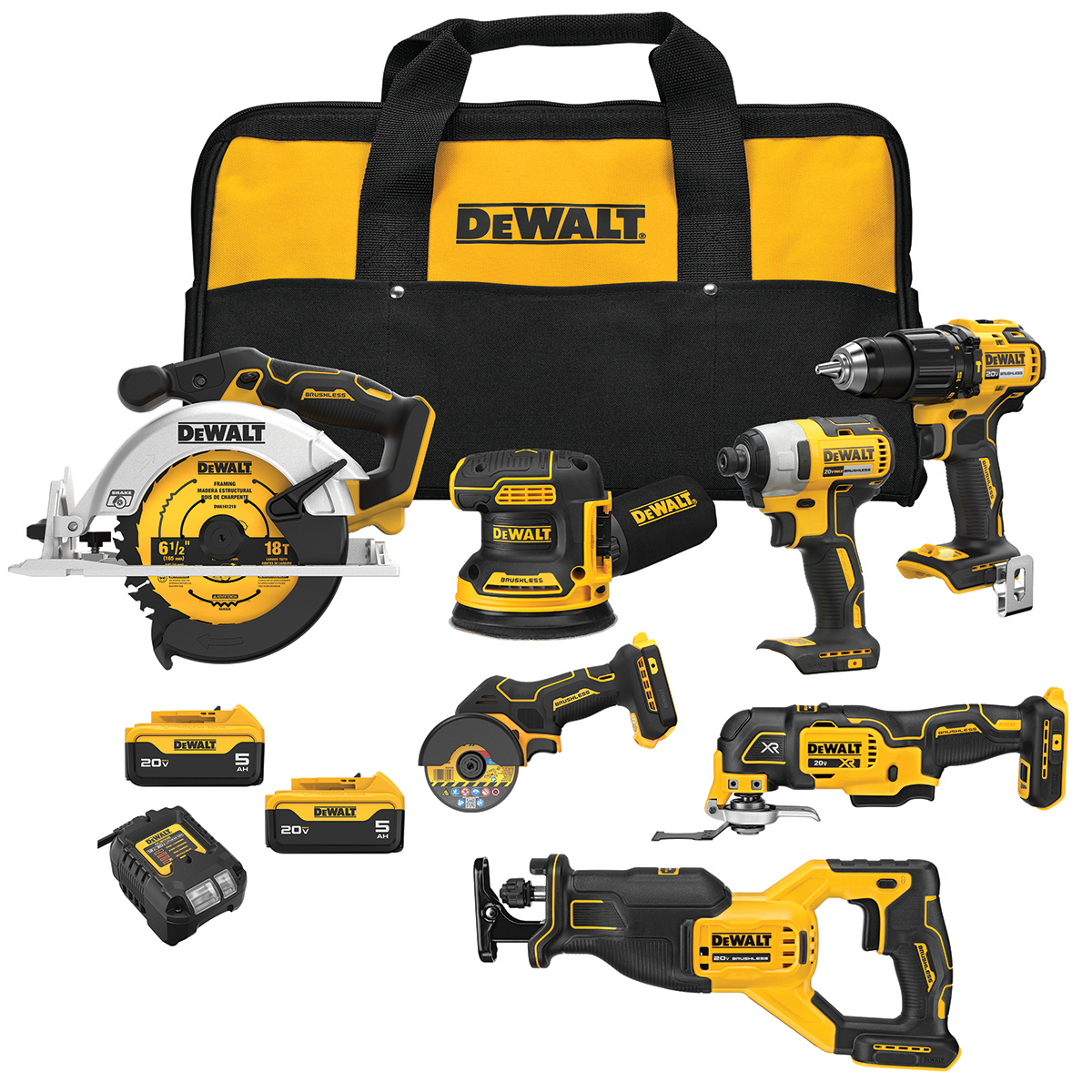 DeWalt DeWALT® 20V MAX Brushless Site Ready 7 Tool Combo Kit
