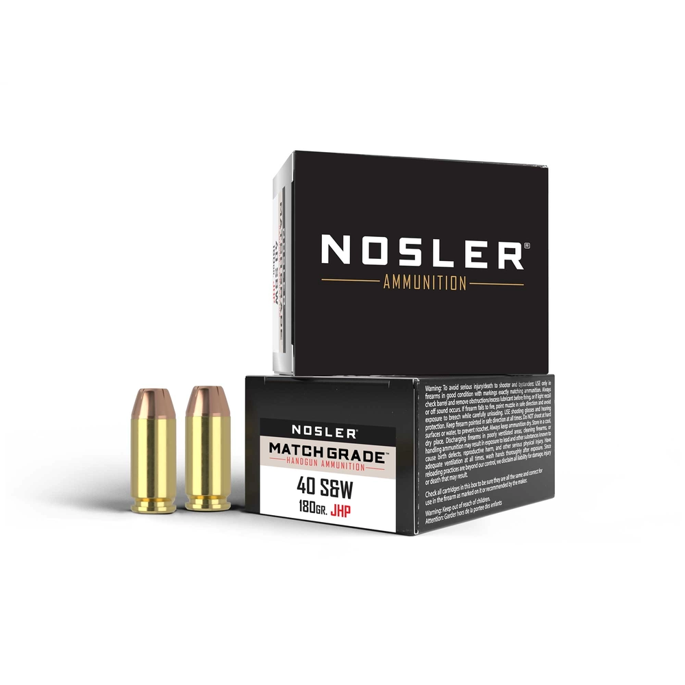 Nosler® ASP™ Handgun Ammunition - 40 S&W, 180gr. JHP, 20