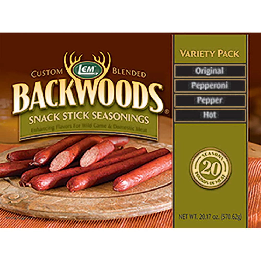 LEM™ Backwoods® Variety Pack Stick Seasoning -Makes 20 lbs