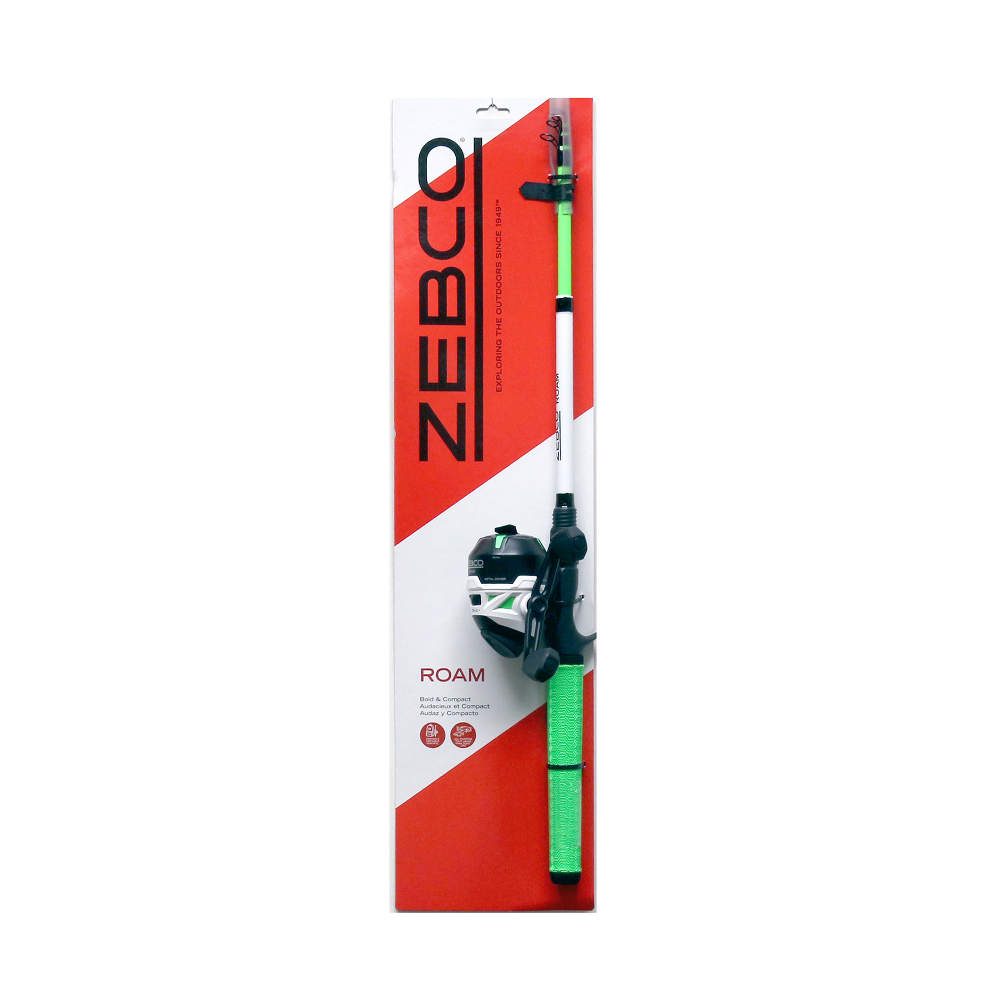 Zebco® Roam Spincast Reel and Telescopic Fishing Rod Combo