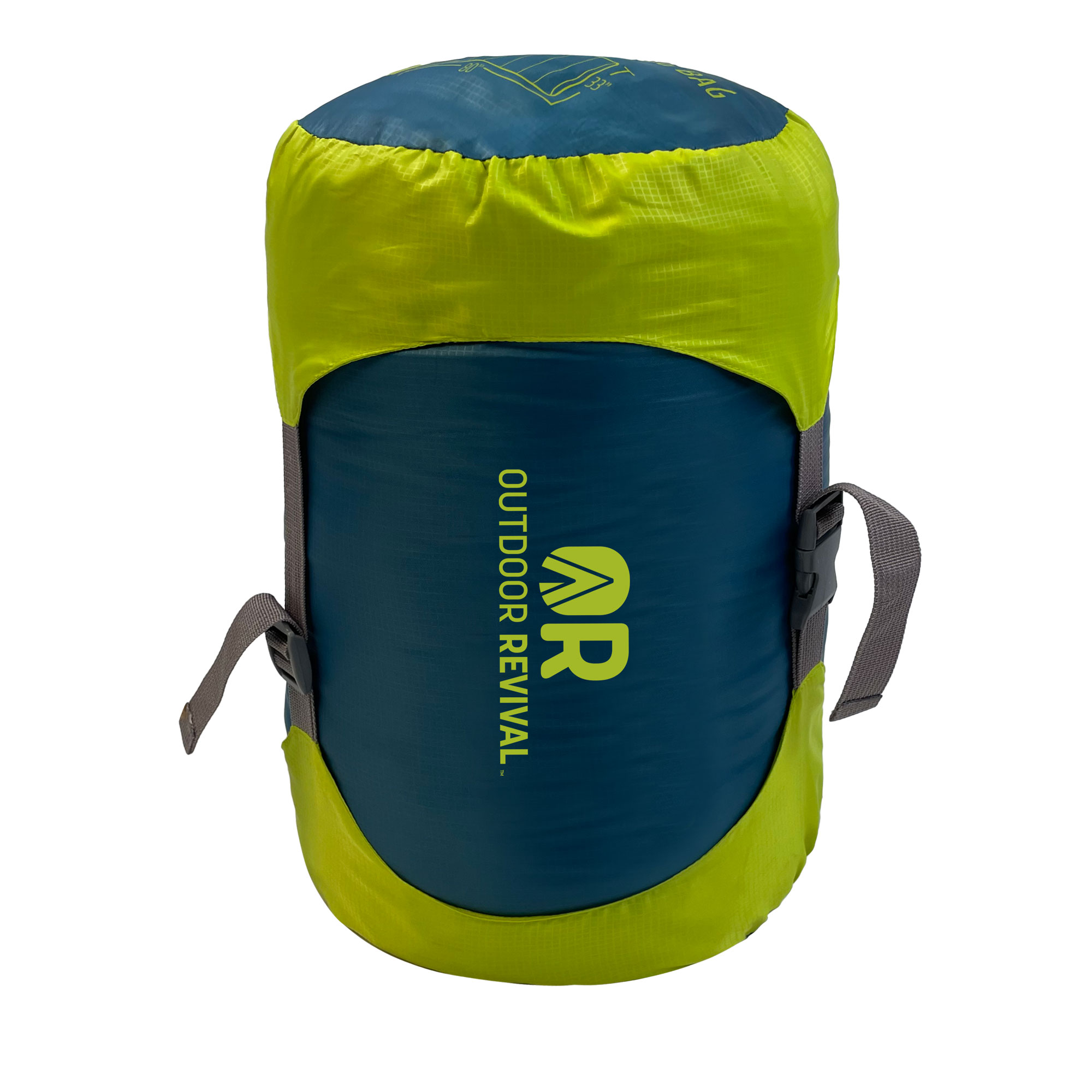 Outdoor Revival Redwood Sleeping Bag 25° - Teal & Lime View 1 of 2