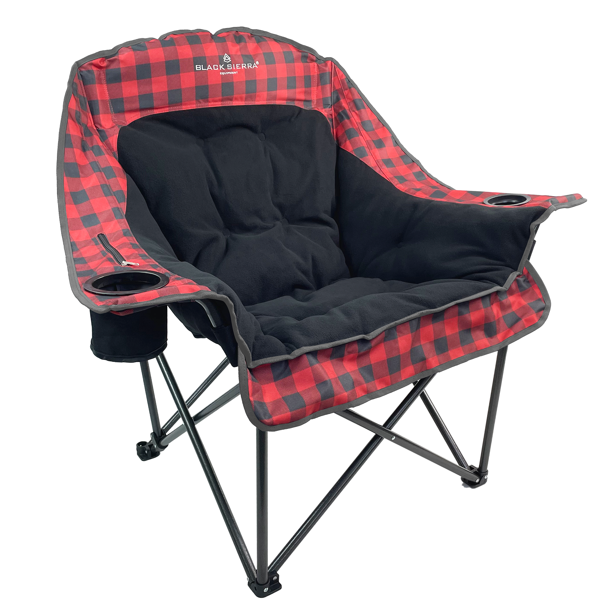 Black Sierra Heated Fleece Comfort Cloud Club Chair - 0000008296