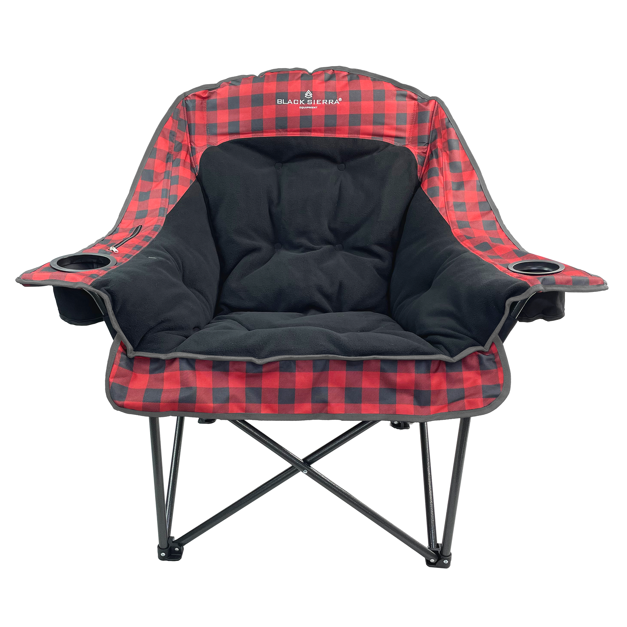 Black Sierra Heated Fleece Comfort Cloud Club Chair - 0000008296