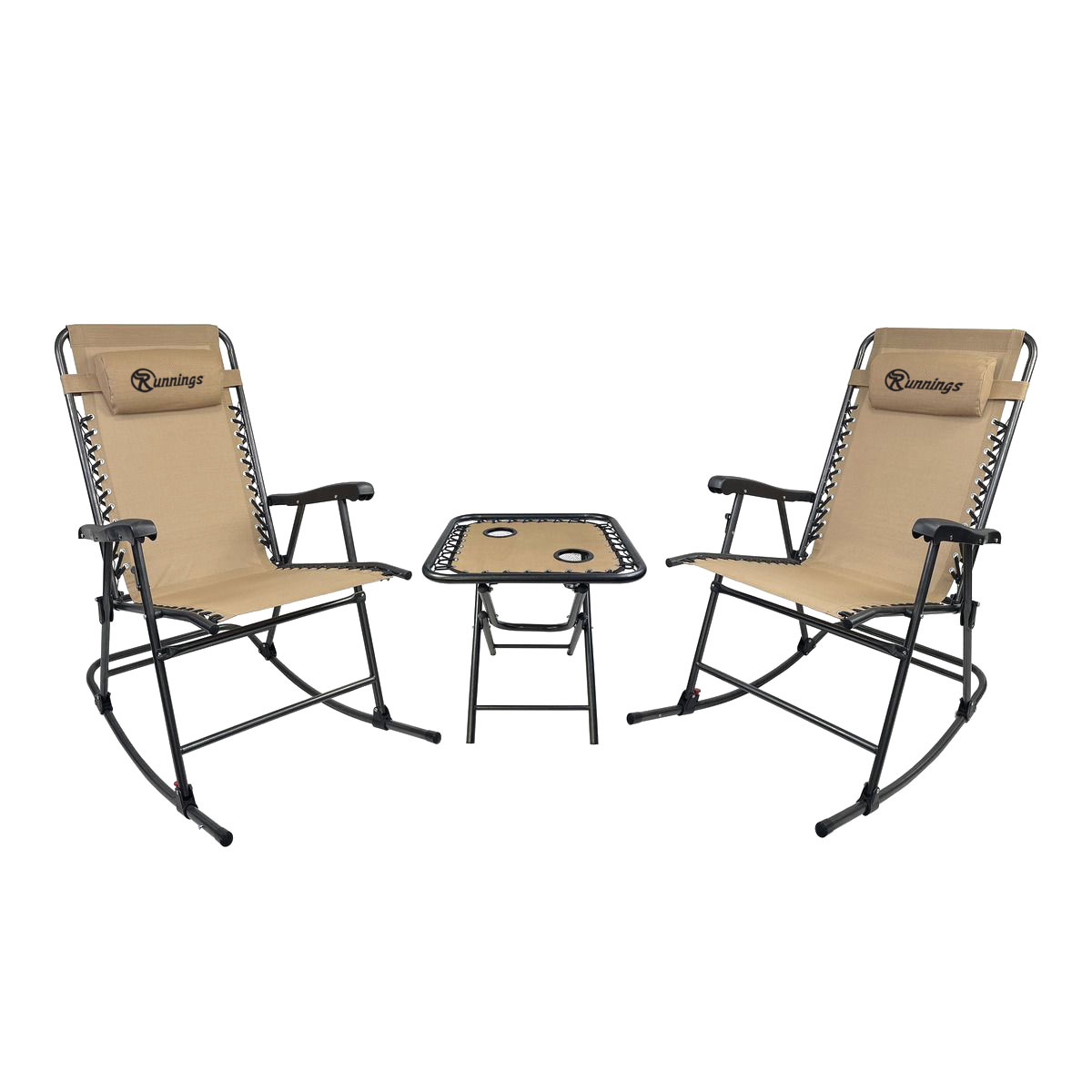 Runnings 3 Piece Folding Rocking Chair Set