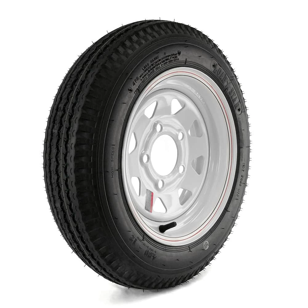 Hi-Run Boat Trailer Tire Assembly, 5-Hole Wheel, 4.80-12, ASB1053