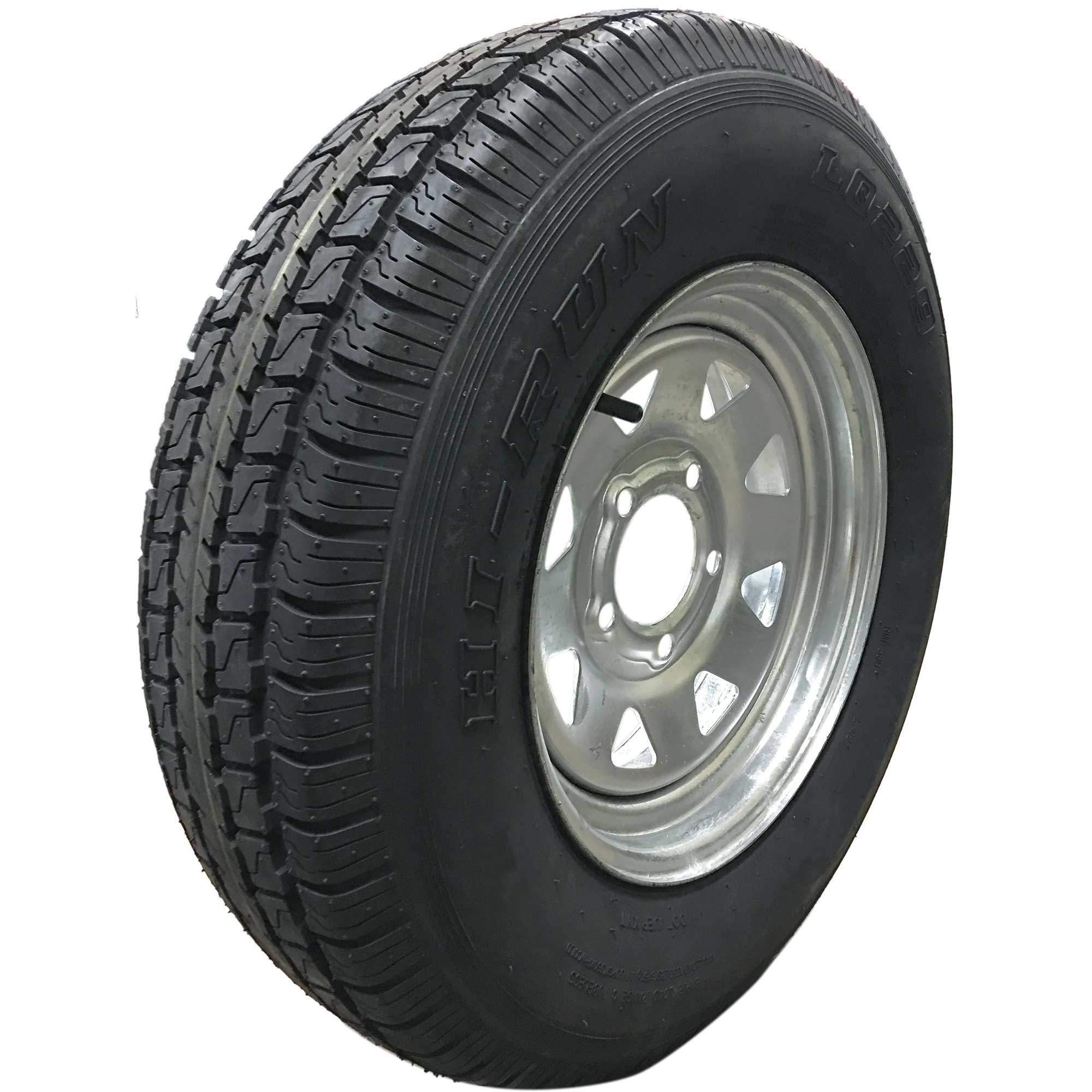 HI-Run Bias Trailer Tire & Assembly ST215/75D14, 6ply, H180 on 14X5.5 5-4.5 White Wheel,(ASB1207)