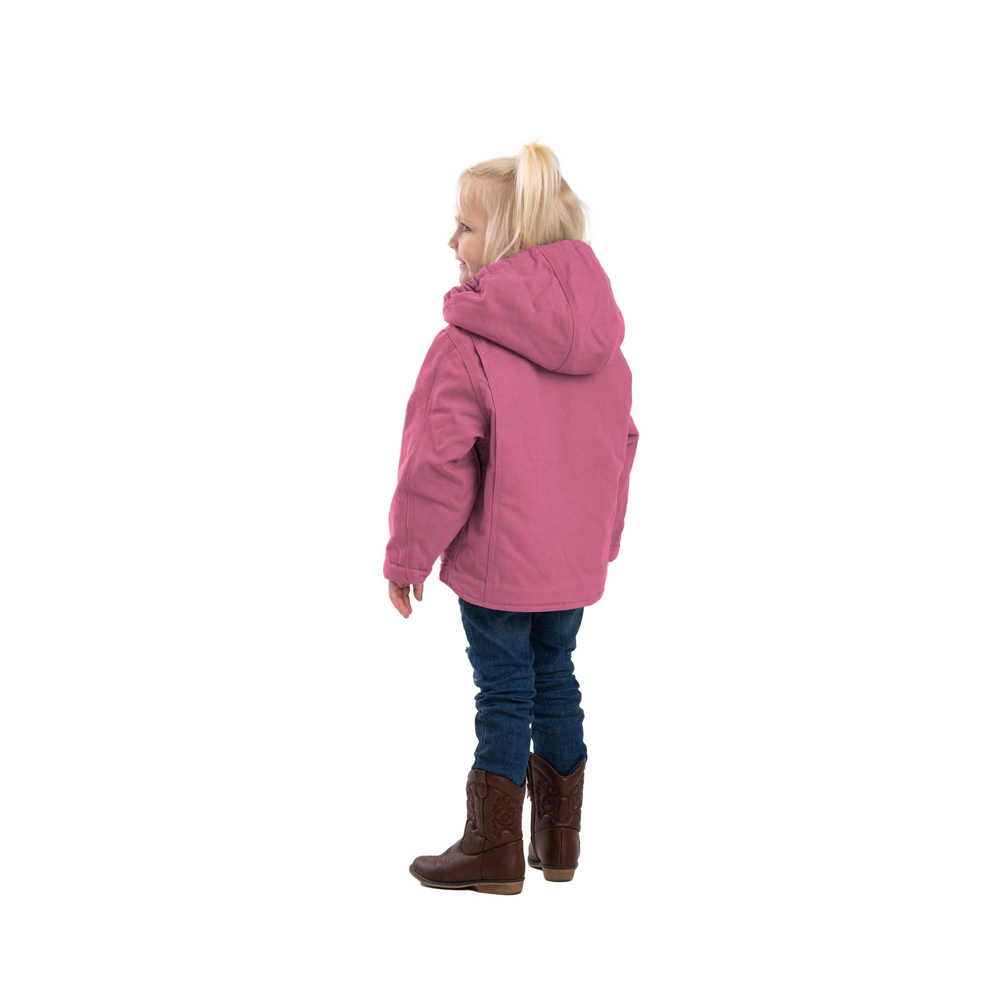 Berne® Toddler Softstone Hooded Sherpa Coat - Pink, 2T View 2 of 3