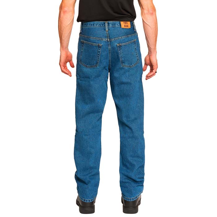 Full Blue Relaxed Fit Jeans, Light Wash, Size 48x32 - 0000000086