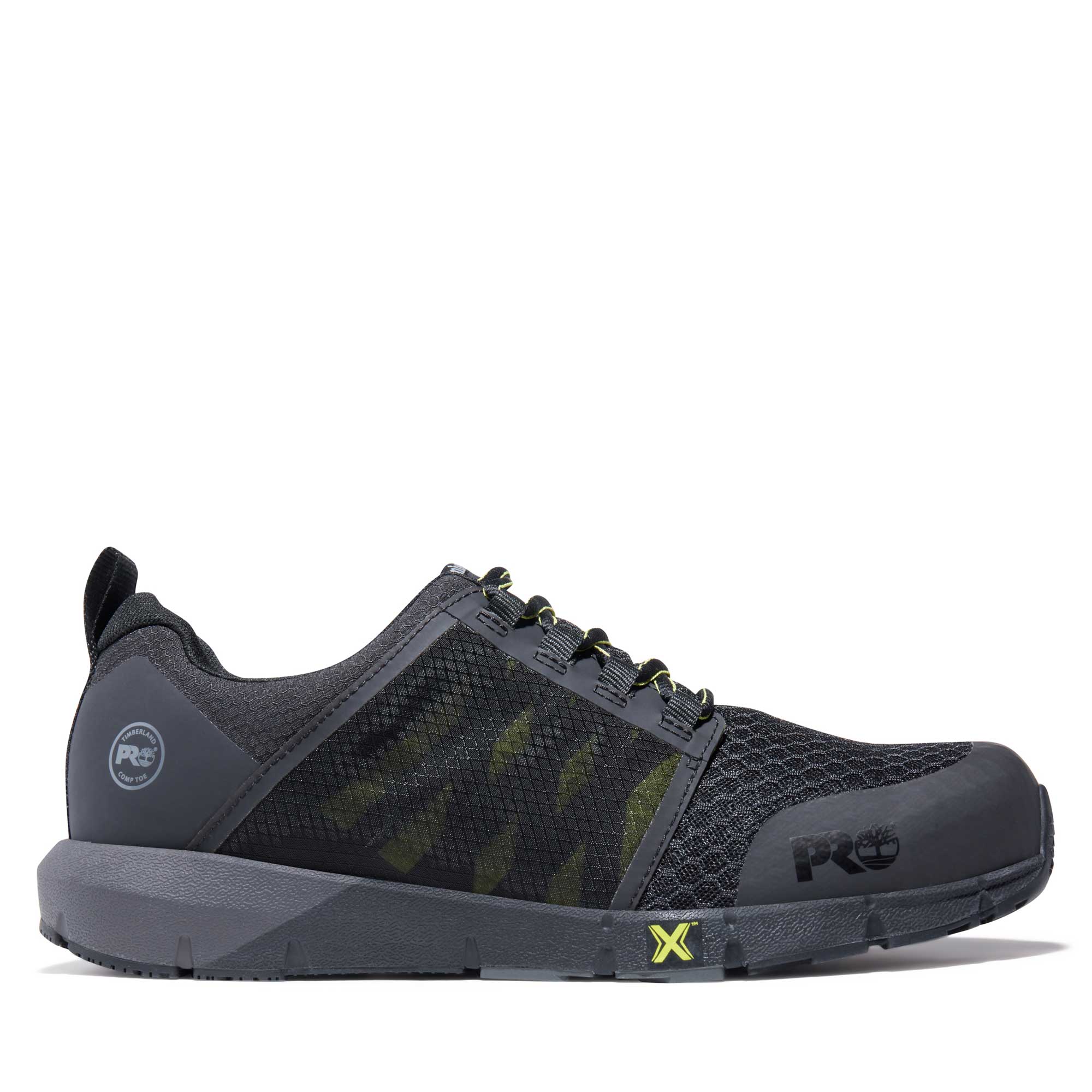 Timberland PRO® Men's Radius Composite-Toe Work Sneaker - Black/Hi Viz, 9