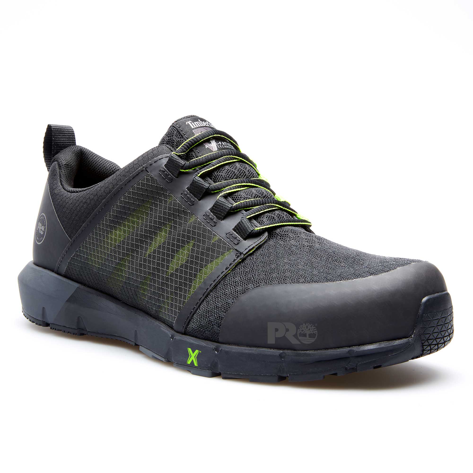 Timberland PRO® Men's Radius Composite-Toe Work Sneaker - Black/Hi Viz, 9 View 2 of 10