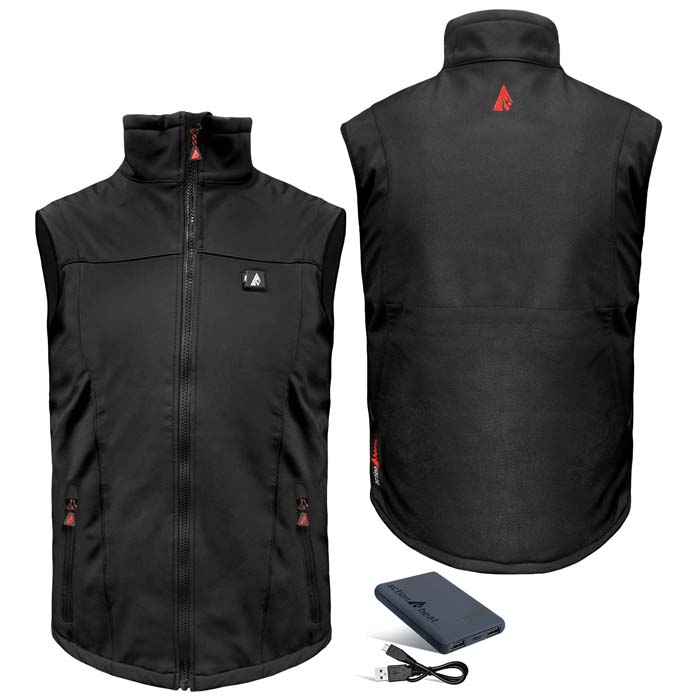 ActionHeat 5V Men's Battery Heated Softshell Vest - Black, M View 3 of 9