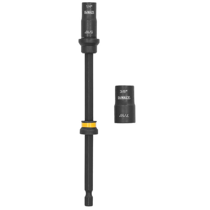 DWE ⑤ DEWALT ¼” & 5/16 Socket, 3/8 & 7/16 Socket, 6” Extension
