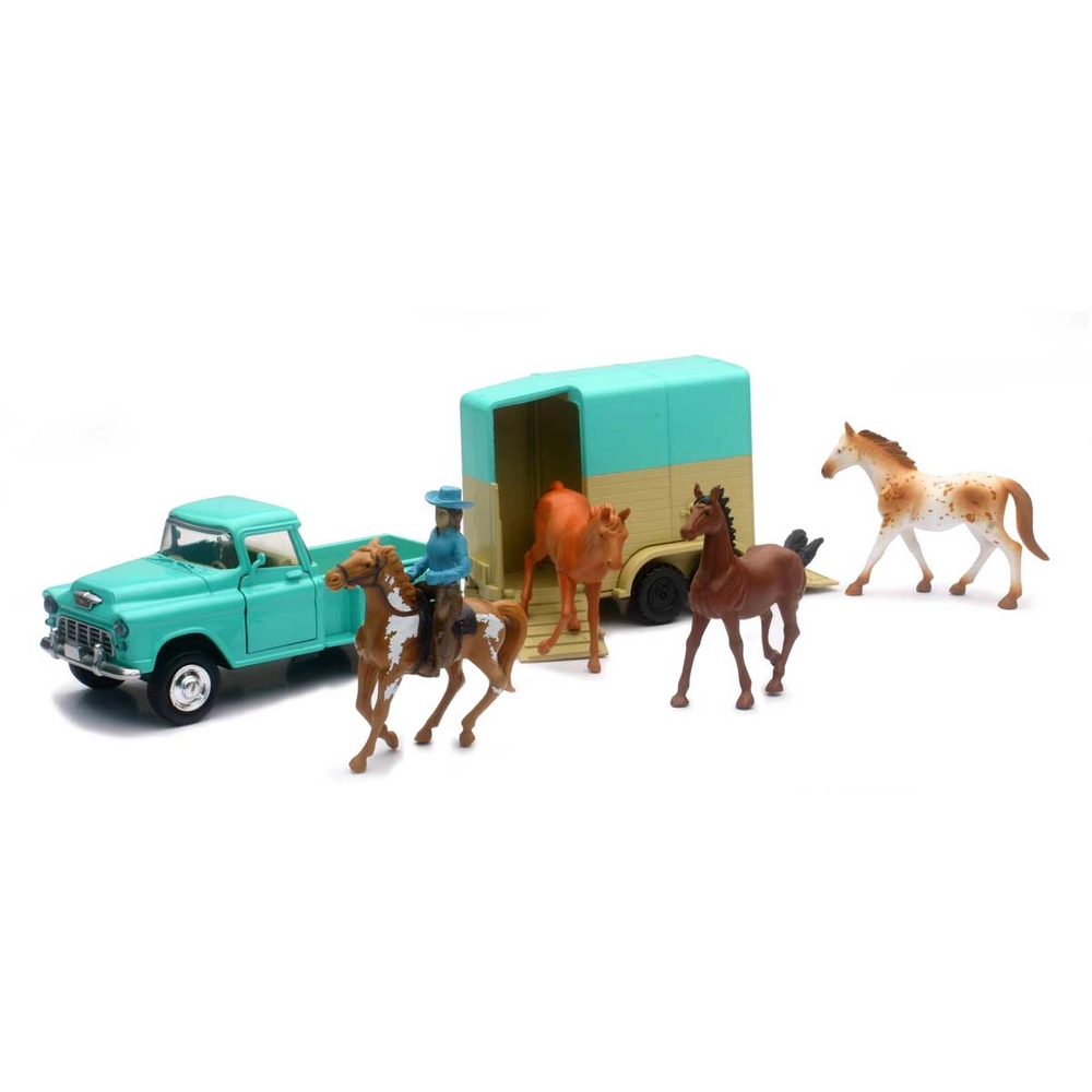 New Ray Toys Vintage Pick Up with Horse Trailer - 0000009234