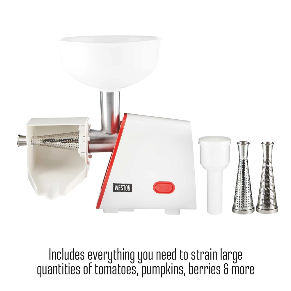 Weston 4 Qt. Deluxe Electric Vegetable & Fruit Strainer