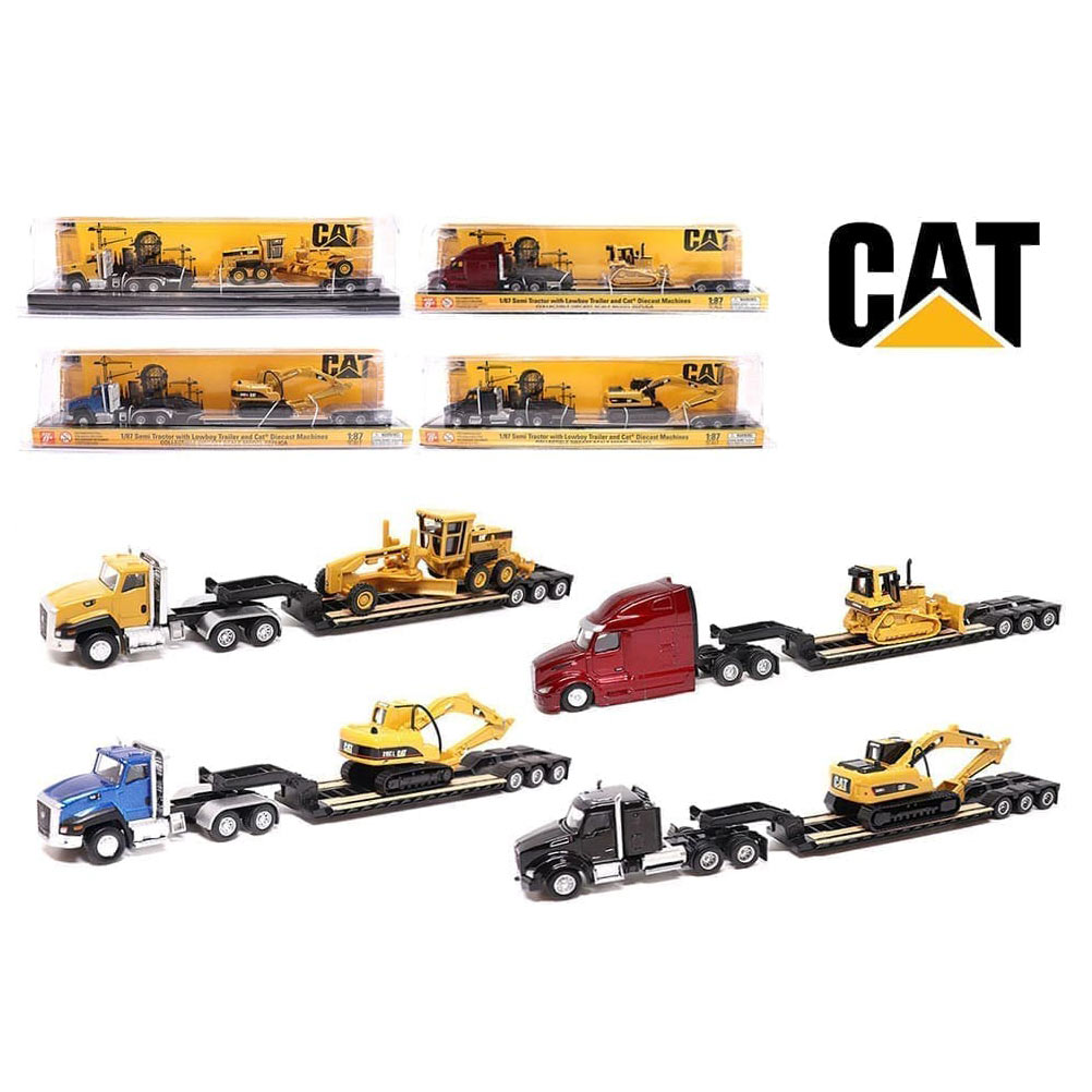 CAT® Semi Tractor with Lowboy Trailer & Machine Assortment