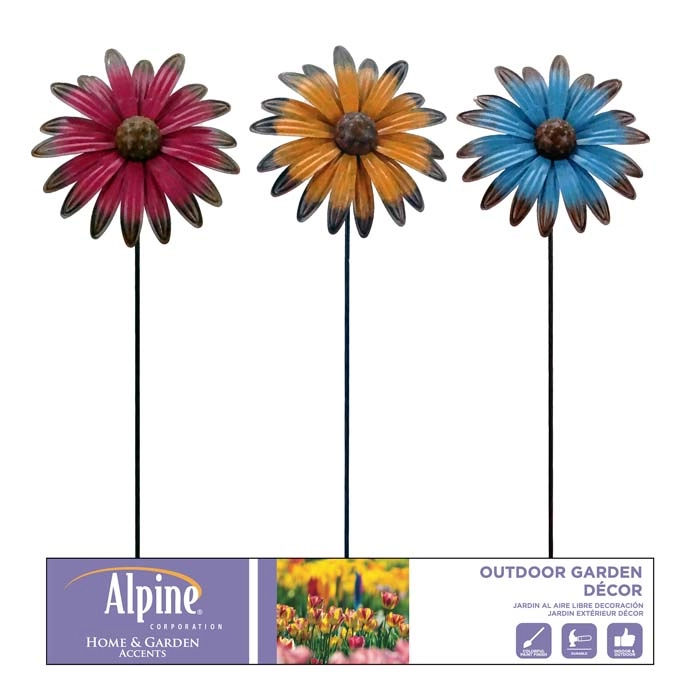 ALPINE® Colorful Rustic Metal Flower Stake - 0000009855 - Runnings