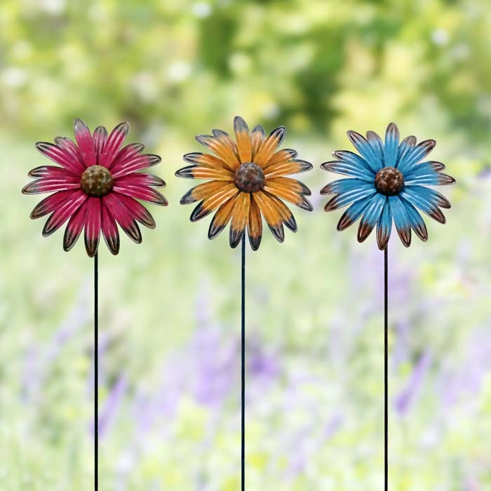 ALPINE® Colorful Rustic Metal Flower Stake - 0000009855 - Runnings