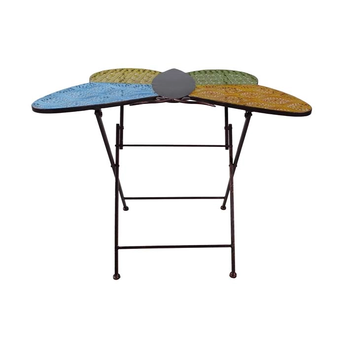 ALPINE® Colorful Metal Butterfly Foldable Side Table - 0000009855