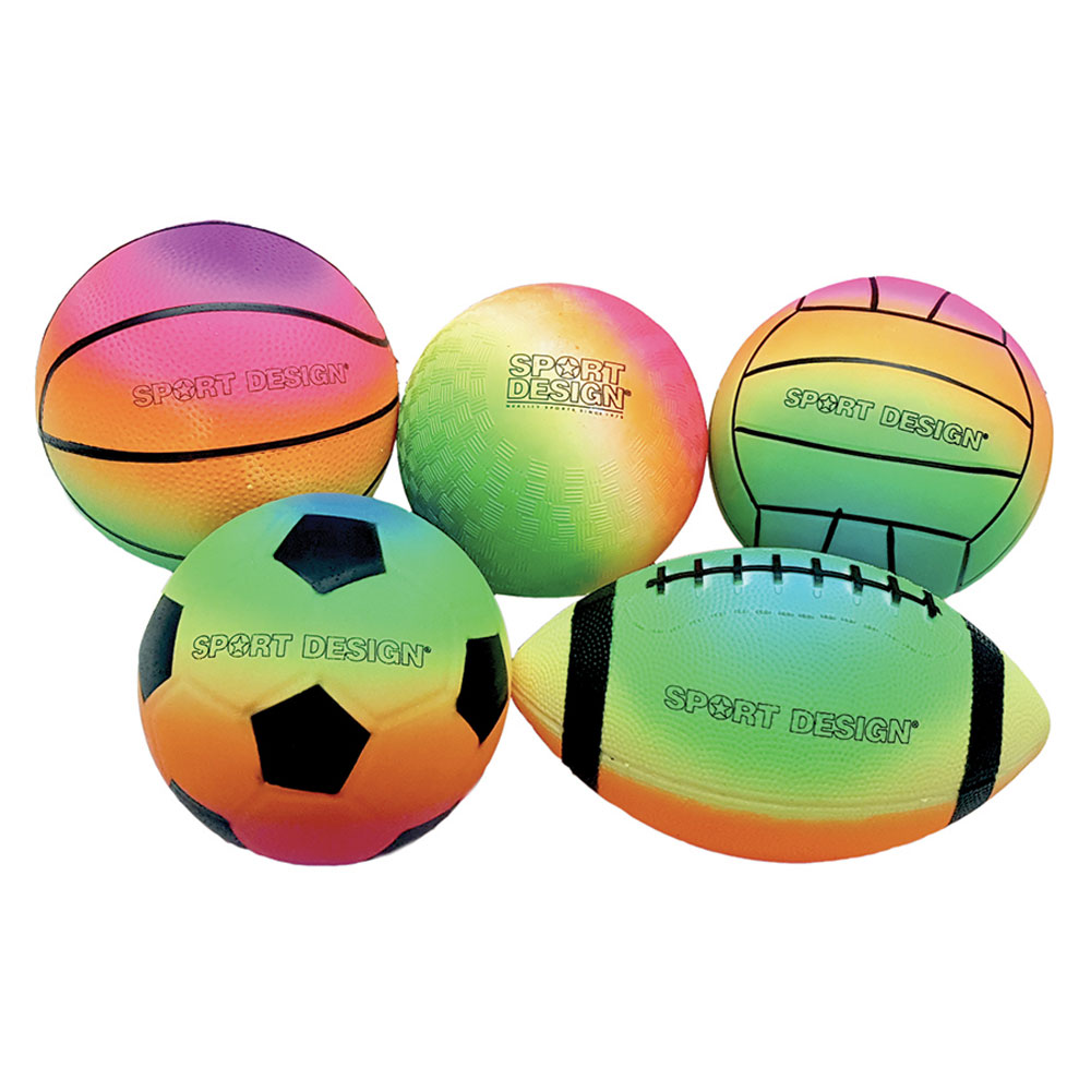 Sport Design Neon Rainbow Sports Balls