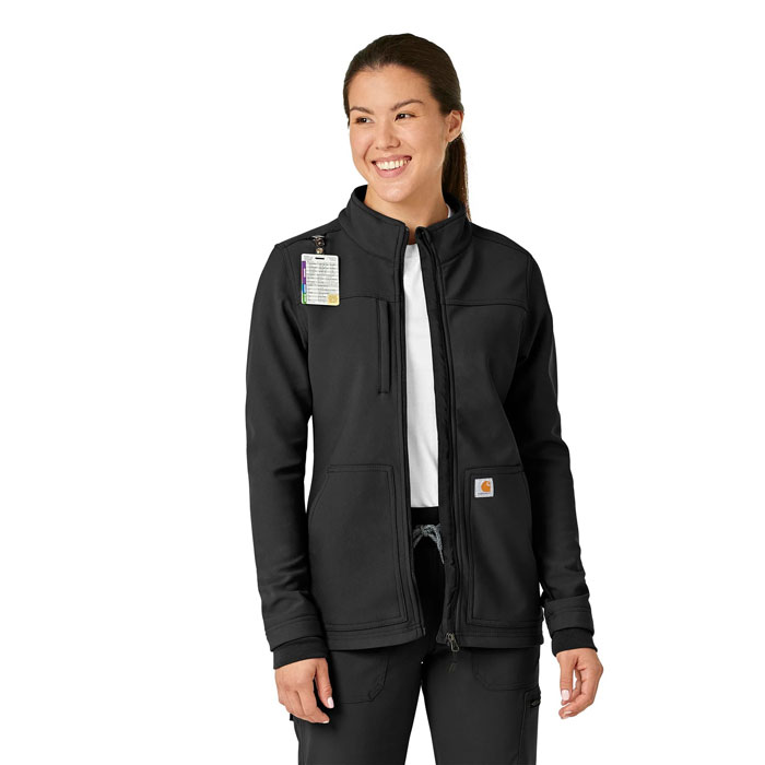Carhartt® Rugged Flex Women's Bonded Fleece Jacket - Black, S View 2 of 3