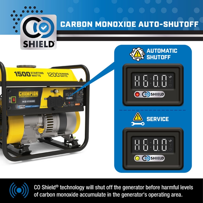 Champion 1200-Watt Portable Generator with CO Shield® View 1 of 7