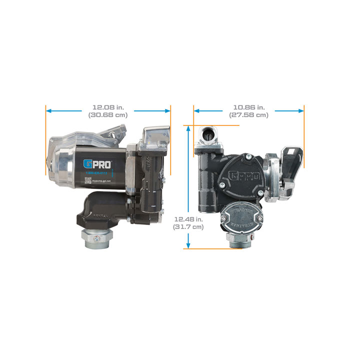 GPI GPRO 25 GPM 12V DC Fuel Transfer Pump with Auto Diesel Nozzle View 1 of 5
